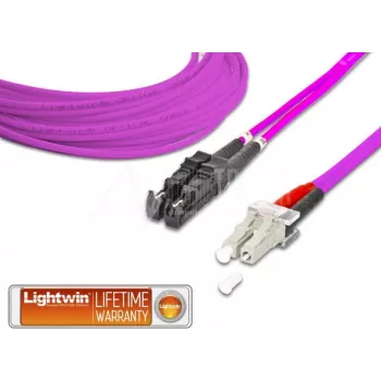 Lightwin kõrgekvaliteediline dupleks LWL-ühenduskaabel, MM OM4, E2000 - LC LWL-ühenduskaabel (LDP-50 E2-LC 2.0 OM4)