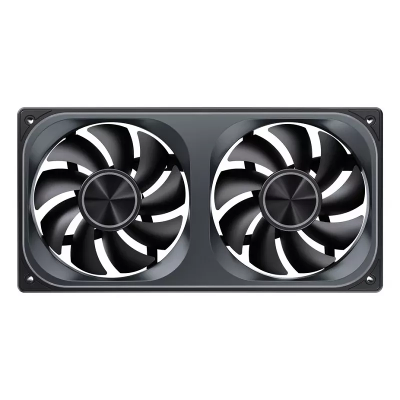 120mmx2 ARGB PWM korpuse ventilaatorid, Jonsbo ZA-240 Infinity Mirror 240mm must