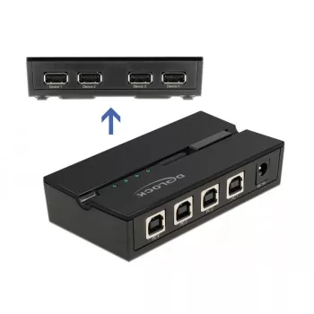 DeLOCK 11494 arvutiandmete lüliti must USB Type-A Type-B 0,48 Gbit/s