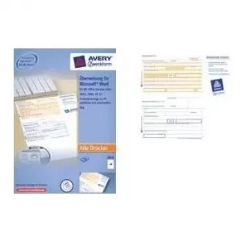 Eemaldatava liimiga mikroperforeeritud A4 sildid AVERY 2817-200, lehtformaadis, prinditavad
