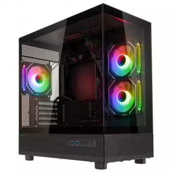 GSI SmartAssembly ARGB klaasist Micro-ATX korpus - 650W