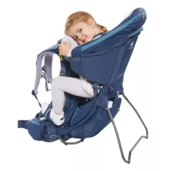 Beebikandur-seljakott Deuter Kid Comfort Pro, sinine, polüamiid, max 22 kg, päikesevari, küljetasku