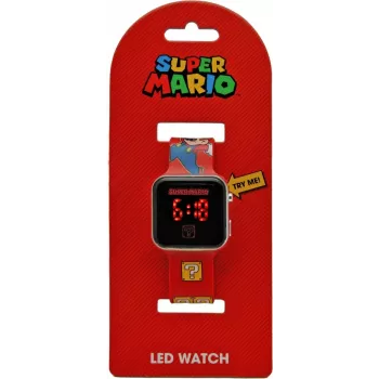 Kids Euroswan käekell LED Super Mario punane digitaalne lastekell LED-ekraaniga