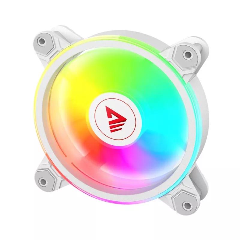 SAVIO FAN-01 Valge 4-pakk 120 mm ARGB ventilaator koos kontrolleri ja kaugjuhtimispuldiga