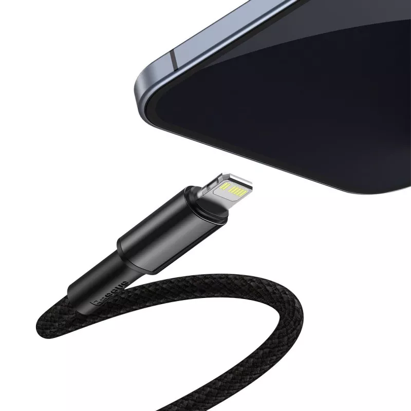 Baseus High Density põimitud kaabel USB-C kuni Lightning, PD, 20W, 1m (must)