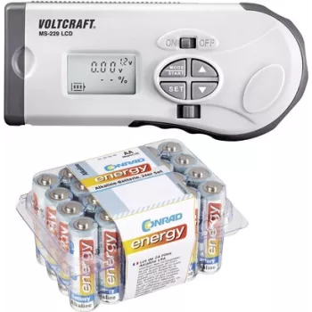 VOLTCRAFT akutesti MS-229 LCD + Conrad energy leelispatarei Mignon 24 tk komplekt