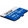 MicroSDXC-mälukaart Lexar BLUE PLUS 64 GB UHS‑I 100 MB/s U1 V10 (sinine)