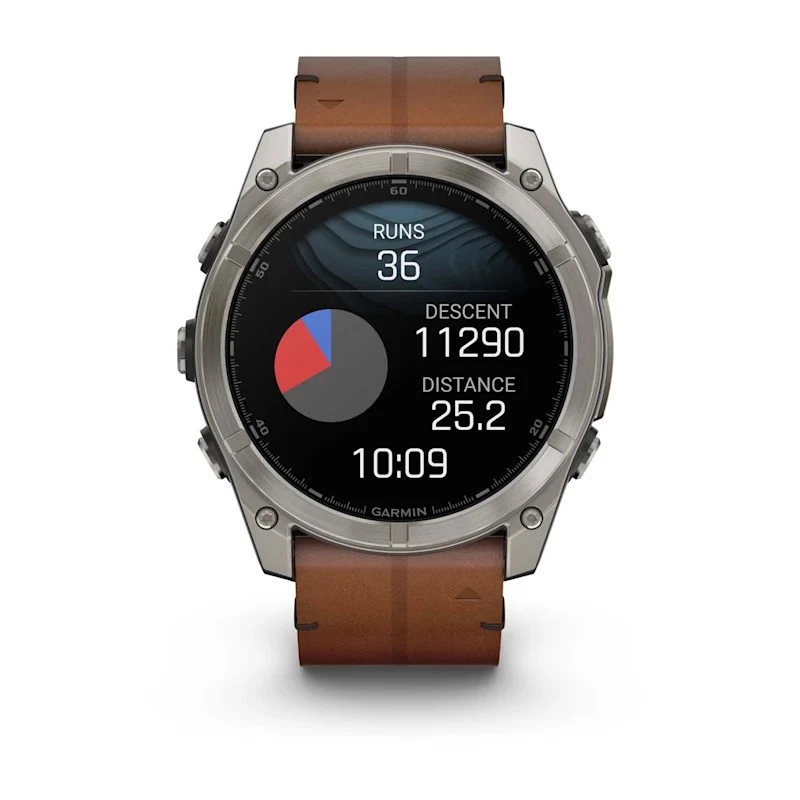 Garmin Fenix 8 3,56 cm (1,4) AMOLED 51 mm digitaalne 454 x 454 pikslit puutetundlik titaan Wi-Fi GPS (satelliit)