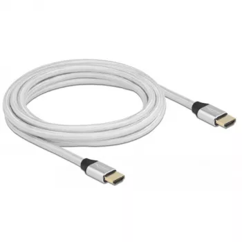 HDMI-kaabel DeLOCK Ultra High Speed 48 Gbps 8K 60 Hz Hõbedane 3m