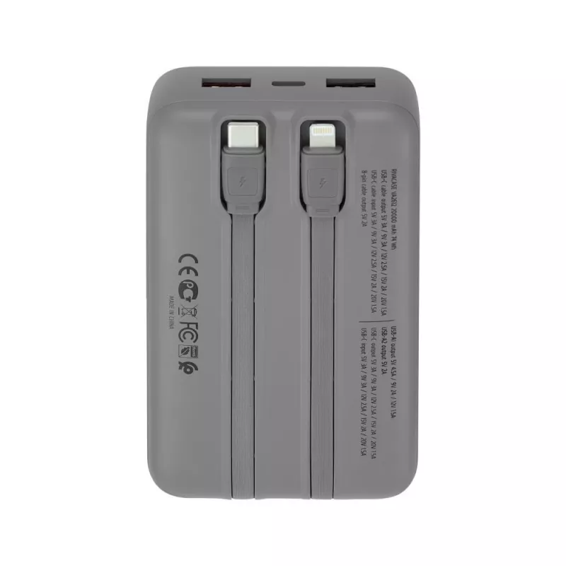 Akupank Rivacase VA2612 — 20000mAh kaasaskantav USB-laadija mitme USB-pordiga