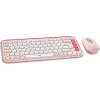 Logitech POP Icon Combo - klaviatuuri- ja hiirekomplekt - juhtmevaba - Bluetooth LE - QWERTY - US International - roosa, valkjas (920-013142)