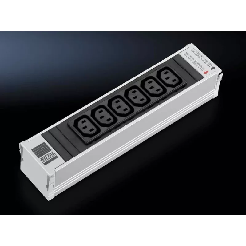 Rittal 48,30cm (19) võrgukapi toitejaotusseade IEC seadme pesa C13 10A 7856.080 (7856.080)