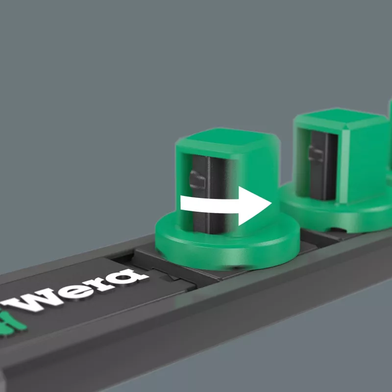 Soklikomplekt Wera Zyklop A 1/4 tolli must/roheline, 9 tk