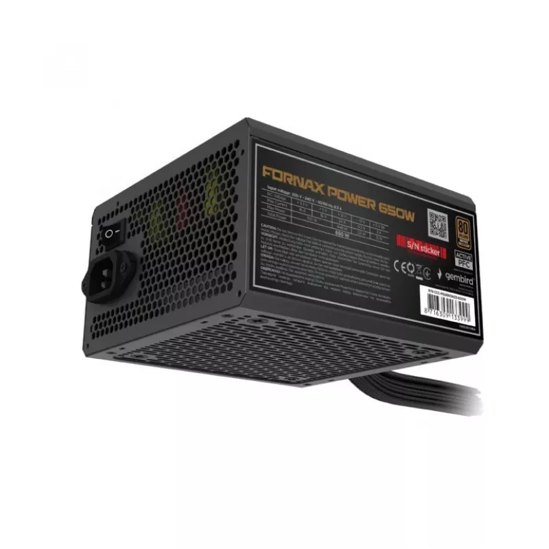 Toiteplokk 650W aktiivne PFC 12 cm ventilaator 80+Bronze tööstuslik