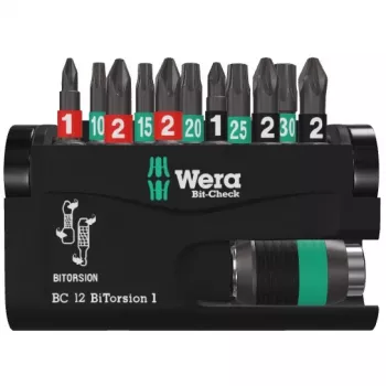 Kruvikeerajaotsakute komplekt Wera Bit-Check 12 BiTorsion 1 SB