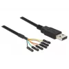 USB-kaabel DeLOCK 1,8 m USB2.0-A/TTL 6-kontaktiline must