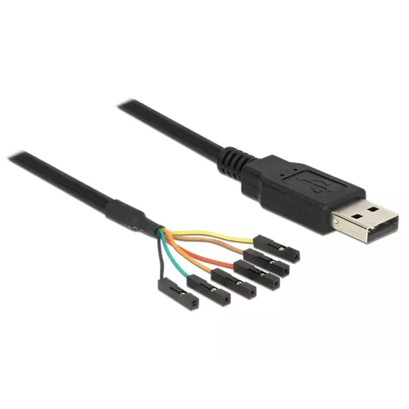 USB-kaabel DeLOCK 1,8 m USB2.0-A/TTL 6-kontaktiline must