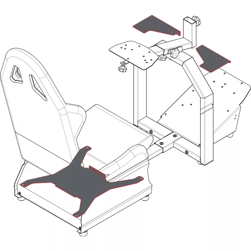 Kõlarikinnitus RaceRoom 75105090 Logitech Z323-le, must