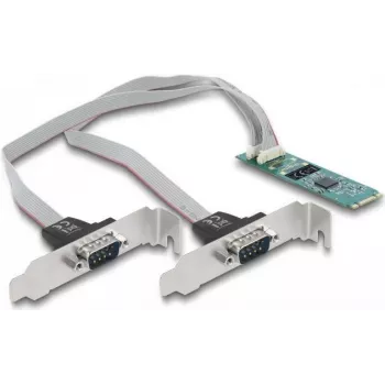 DeLOCK M.2 kaart → 2 × jada RS-232 DB9 PCIe 2.1