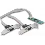 DeLOCK M.2 kaart → 2 × jada RS-232 DB9 PCIe 2.1