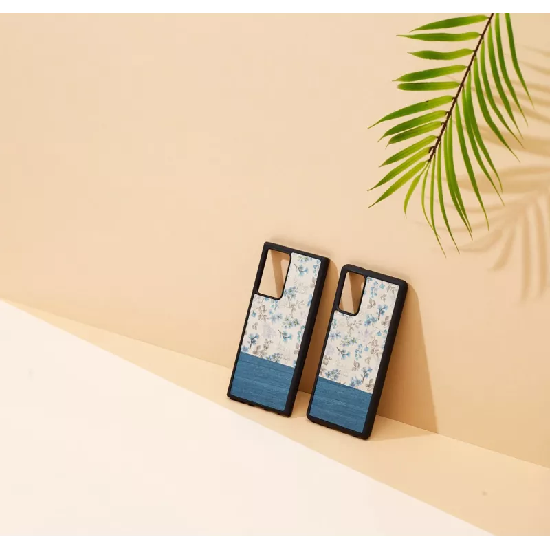 Telefonikate Man and Wood Galaxy Note 20 — sinine lill mustal