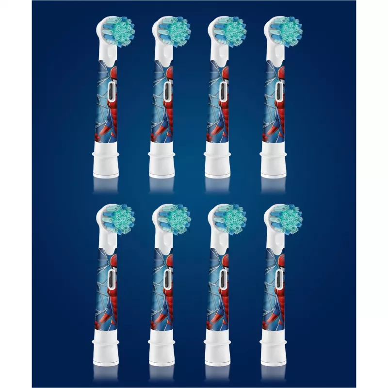 Oral-B Kids Spidermani asendusharjapead, valge, 8 tk