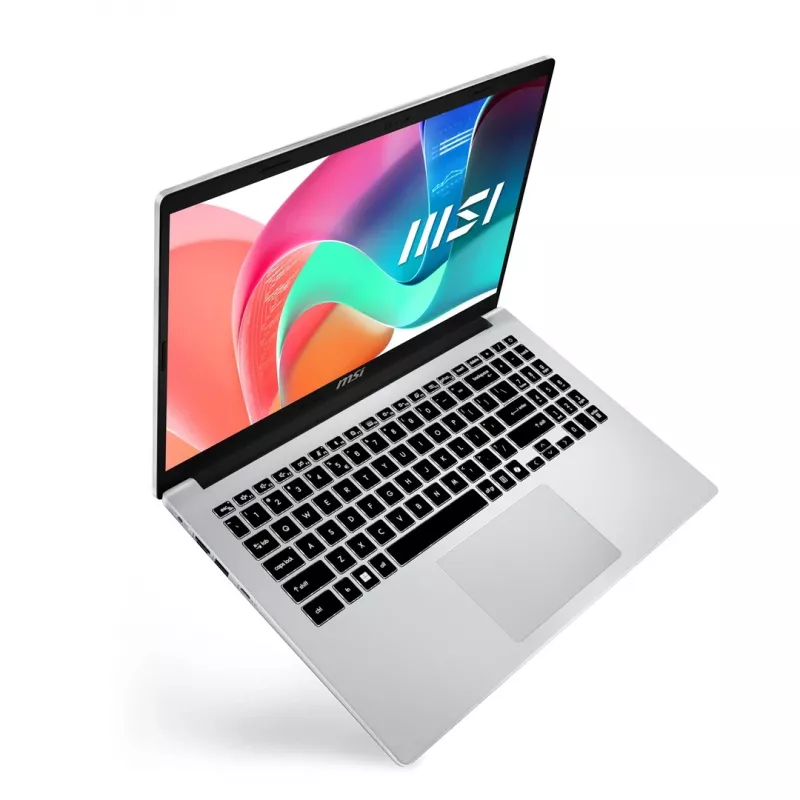 MSI Modern 15 F13MG-088PL Intel® Core™ i7 i7-1355U sülearvuti 39,6 cm (15,6 inch) Full HD 16 GB DDR4-SDRAM 512 GB SSD Wi-Fi 6E (802.11ax) Windows 11 Pro hõbedane