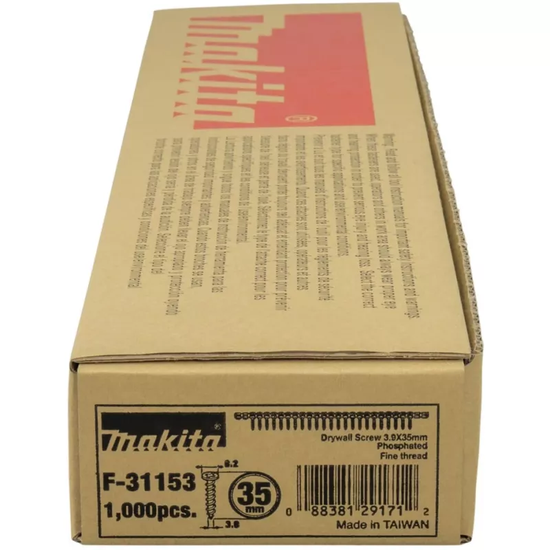 MAKITA KRUVIDEGA LINT 3,9x35mm /1000 tk. KESKM. METALL G/G PLAADID