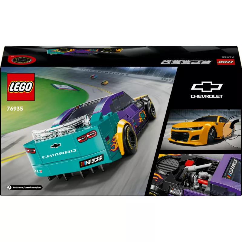 Ehituskomplekt LEGO Speed Champions 76935 NASCAR Next Gen Chevrolet Camaro ZL1, 328 tk, 1 minifiguur, vanus 9+