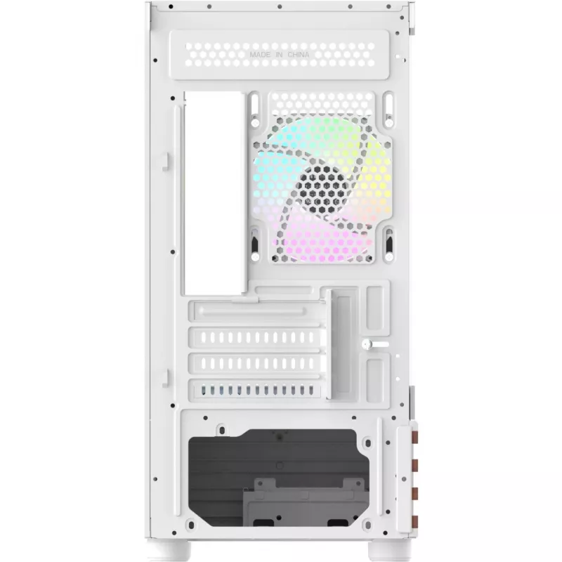 PC Micro Tower korpus THERMALTAKE View 170 WS ARGB Snow — Micro ATX, valge, 2x120mm küljel, 1x120mm taga, toiteplokk all, toetab 2.5 tolli/3.5 tolli