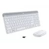 Logitech Slim Wireless Combo MK470 - klaviatuuri-hiire komplekt - juhtmevaba - 2,4 GHz - hispaania keel - valkjas (920-009199)
