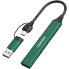 CANYON jaotur DS-02 4in1 USB-A/C Roheline