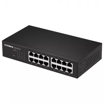 Edimax GS-1016 V2 võrgulüliti, hallatav Gigabit Ethernet (10/100/1000), must