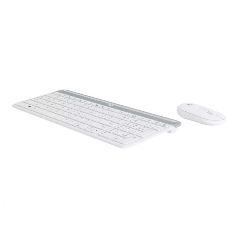 Logitech Slim Wireless Combo MK470 - klaviatuuri-hiire komplekt - juhtmevaba - 2,4 GHz - hispaania keel - valkjas (920-009199)