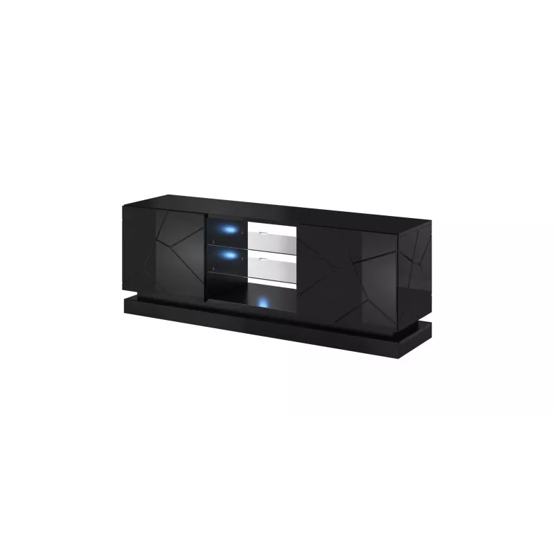 TV-kapp cama meble QIU 160 — MDF must läikiv, 1600×420×570 mm