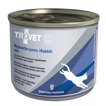 TROVET veterinaardieet märg kassitoit RRD Rabbit & Rice 200 g — allergiaravi, teraviljavaba, säilitusaine- ja sojavaba
