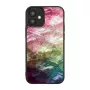 Kaitsev telefoniümbris iKins Apple iPhone 12 mini jaoks — vee-lille disain, must