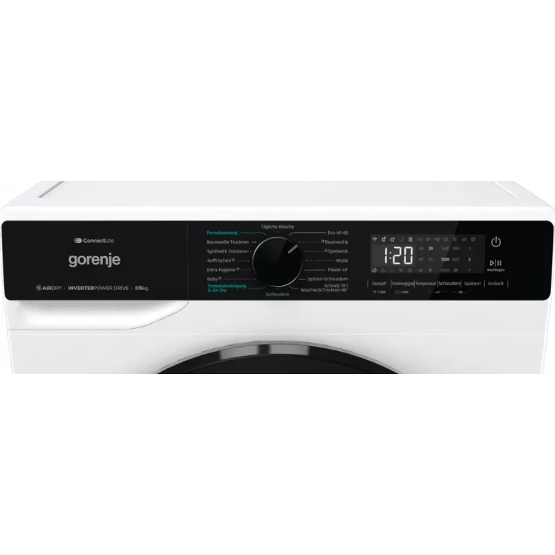 Gorenje WD2PA854ADW/AT pesumasin-kuivati eraldiseisev eesttäidetav valge D