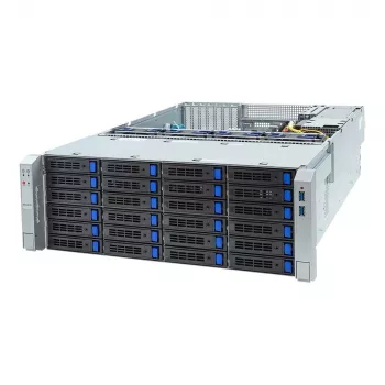 4U püstitatav server GIGABYTE S453-S70-AAV1 — kahe pesaga LGA4677, DDR5, 16 DIMM, 38x 2,5 tolli/M.2, 1600 W liigne toiteplokk (80 PLUS Titanium)