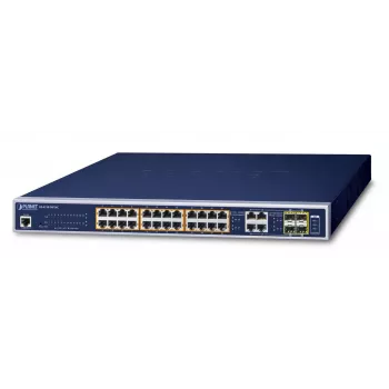 PLANET GS-4210-24PL4C - Switch - hallatav - 24 x 10/100/1000 (PoE+) + 4 x Combo Gigabit-SFP - lauaarvuti, rack-kinnitatav - PoE+ (440 W) (GS-4210-24PL4C)