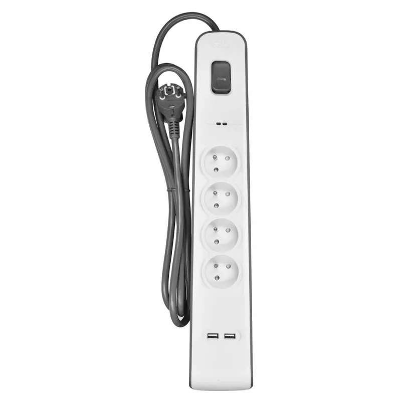 Liigpingekaitse Belkin BSV401CA2M Must Valge 4 vahelduvvoolupistikut 2m