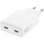 Laadija PDPlug Dual 65W GaN 2xUSB-C valge