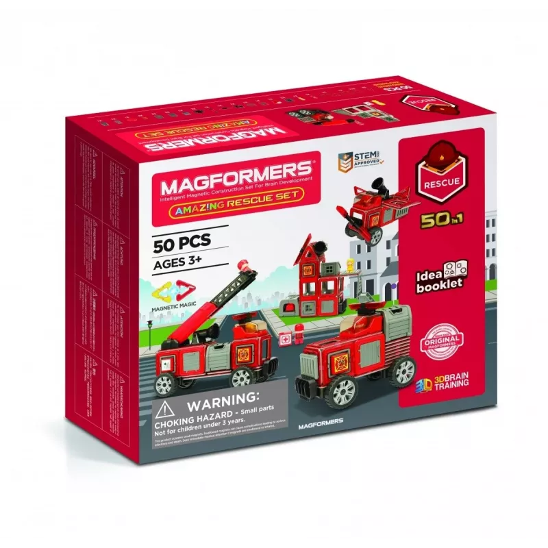 Ehitusklotsid MAGFORMERS Emergency set — magnetiline ehituskomplekt päästevahendite ja -stseenide jaoks