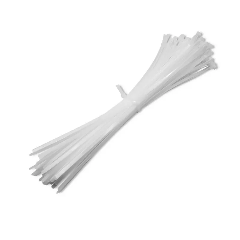 Kaablikorraldaja komplekt QOLTEC 52236 — 100 tk, valge