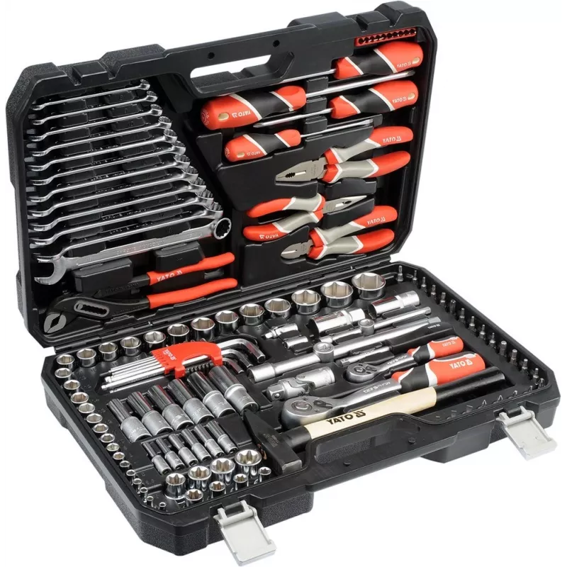 Yato YT-38901 XXL mutrivõtmete/tööriistade komplekt, 1/4–1/2 tolli, 122 tk