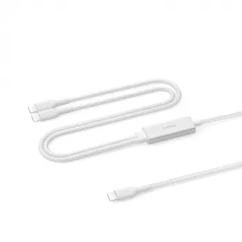 USB 2.0 kaabel Belkin CAC004hq1.5MWH — 1,5 m, USB-C kuni 2× USB-C, valge