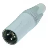 NEUTRIK XLR-pistik, sirge, kontaktide arv: 3, valge NC3MXX-WT 1 tk (NC3MXX-WT)