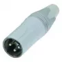 NEUTRIK XLR-pistik, sirge, kontaktide arv: 3, valge NC3MXX-WT 1 tk (NC3MXX-WT)