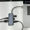 USB-C hubi Tellur TLL321061 koos PD 3.0 100W, HDMI väljundi ja 3× USB 3.0 pordiga