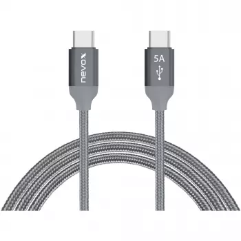 USB-kaabel Nevox 1654 USB 2.0 2m USB C Hall Hõbedane